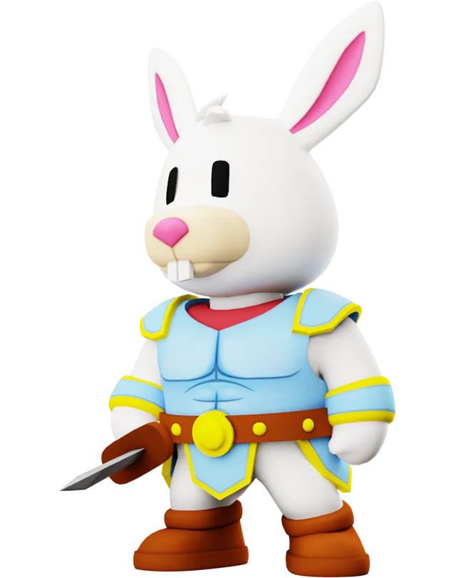 Bunny Knight skin stumble guys